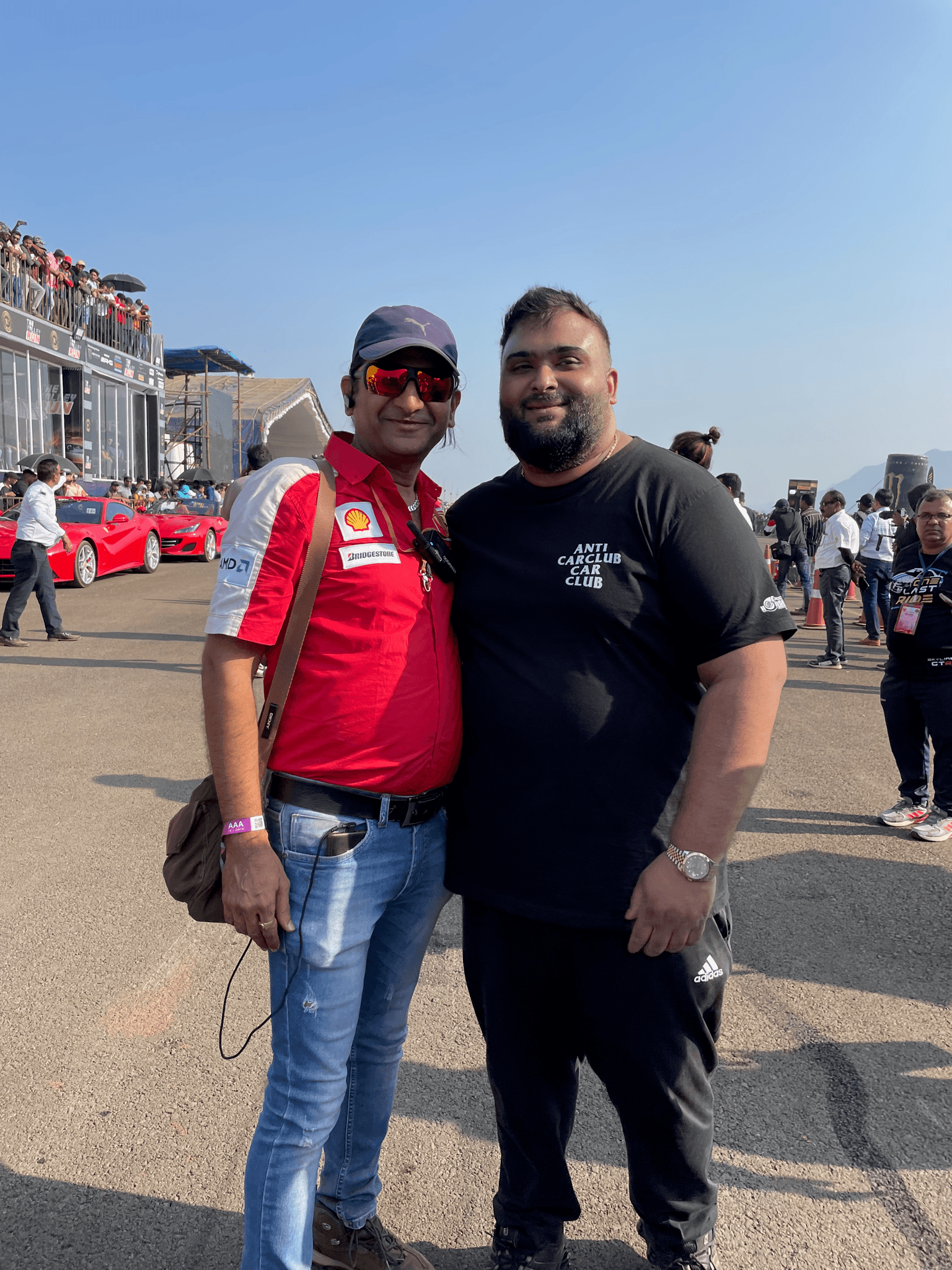 With Santosh Parab — Ferrari Race Day, Ambi Valley