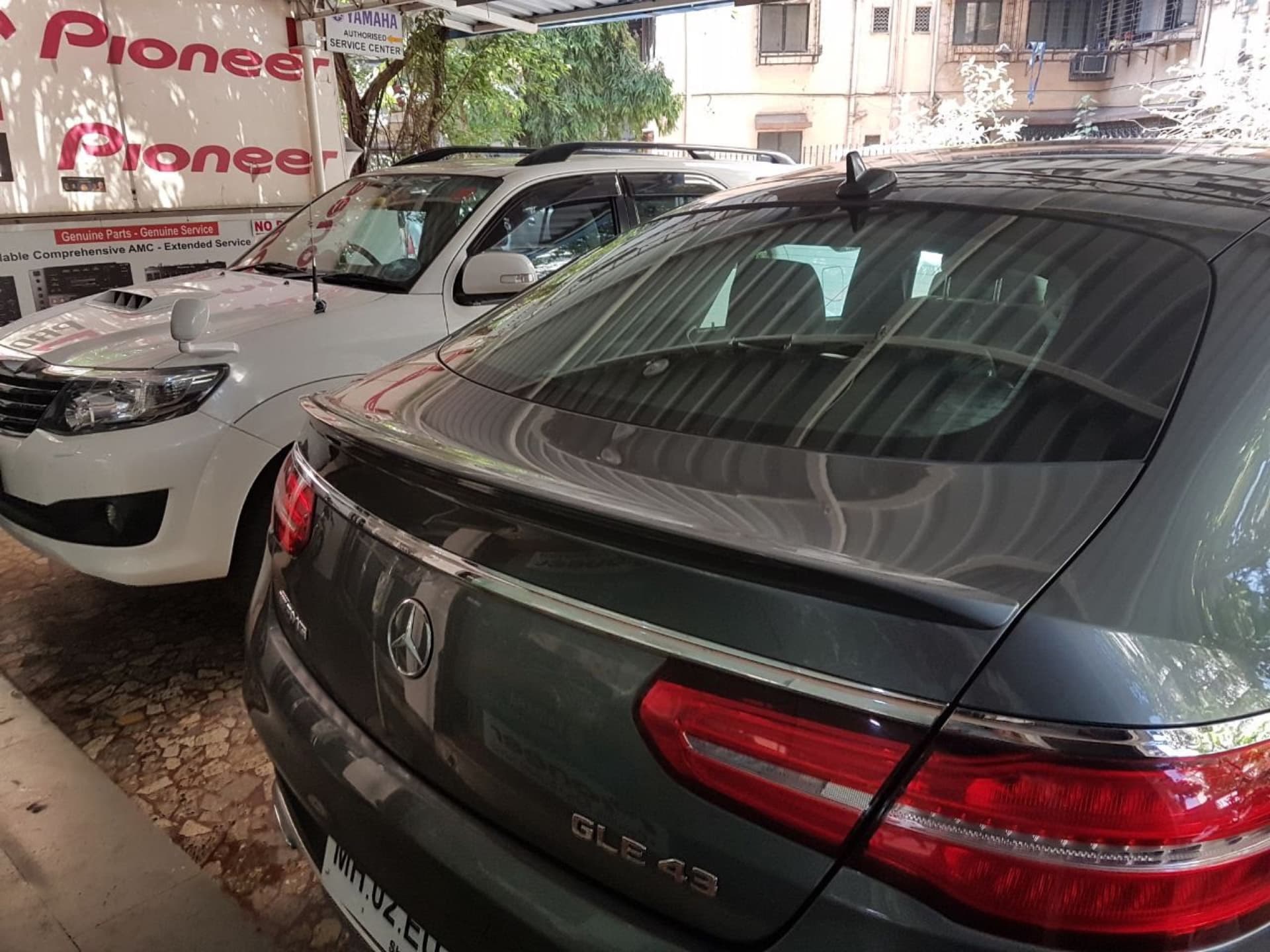 Mercedes-AMG GLE 43 & Toyota Fortuner — Client Vehicles at AudioQore