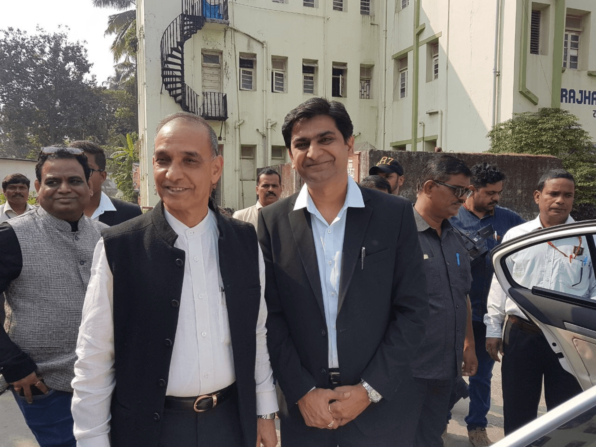 With Satyapal — Meeting Mahesh Panchal at AudioQore
