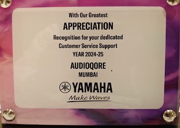 Yamaha Appreciation Award — Customer Service Support 2024–25