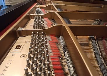 Grand Piano — Strings, Hammers & Internal Mechanism