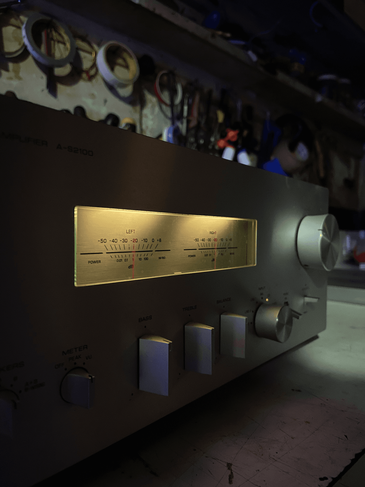 Vintage Amplifier — Glowing on the Bench