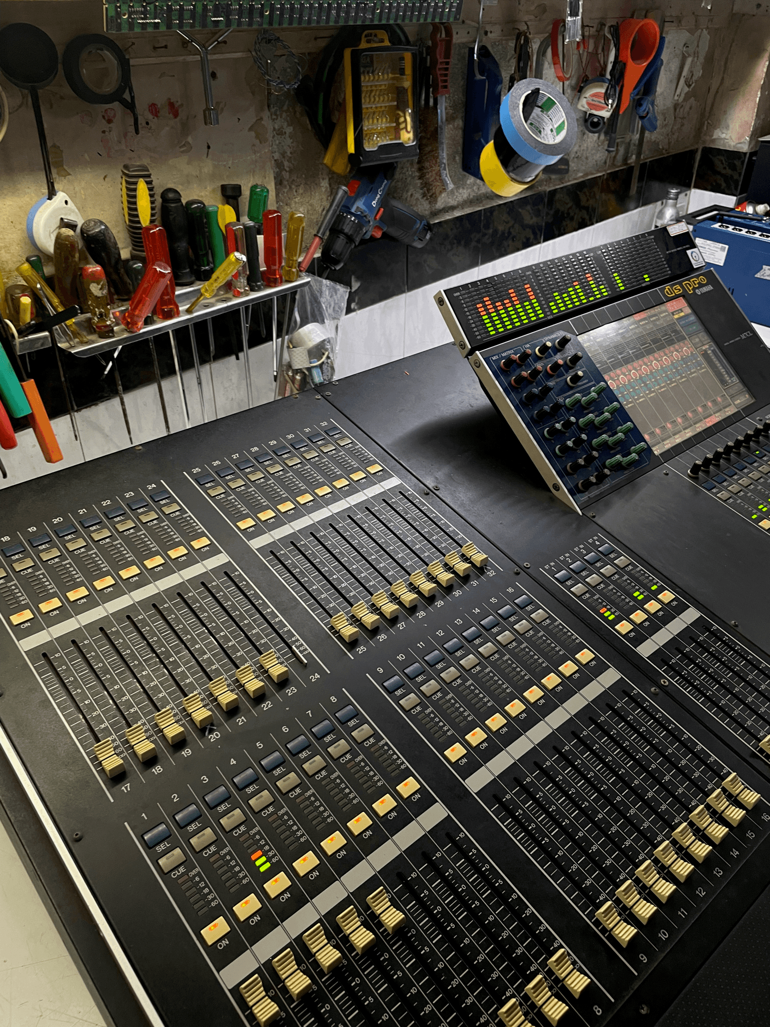 Yamaha 02R96 — Full Console on Repair Bench